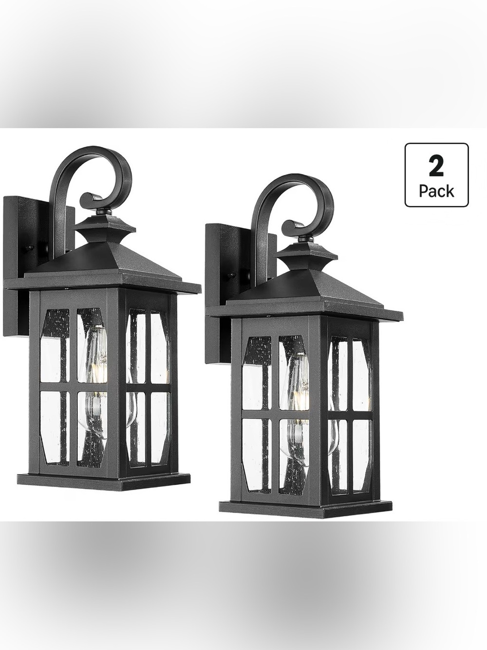 Set of 2 Darkaway Outdoor Light Fixtures Wall Mount, Outdoor Wall Lights Exterio